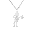 Silberner Totenkopf-Anhänger aus Edelstahl mit festlichem Skelett-Design für Halloween - Silber Käfer Skelett