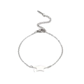 Polished silver stainless steel bracelet featuring a graduation cap charm and lobster clasp - Silver Cross Chain Doctoral Hat 1 / Steel