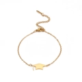 Elegant gold stainless steel bracelet with a graduation cap charm and adjustable chain - Gold Cross Chain Doctoral Hat 1 / Gold