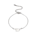 Polished silver stainless steel chain bracelet with a graduation cap charm for students - Silver Cross Chain Doctoral Hat 2
