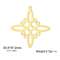 Colgante de nudo de bruja dorado con patrón celta, 35,8x37,2mm para creación de joyas - Oro Nudo de Bruja Forma S 2