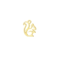 Minimalist golden squirrel pendant in stainless steel for DIY jewelry making - Gold Color Small Squirrel