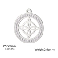 Colgante nudo celta plateado con circonitas blancas que mide 25x22mm y 2,9g - Plata Diamantes de Imitación Nudo de Bruja