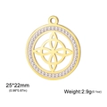 Colgante nudo celta dorado con borde de cristal y dimensiones de 25x22mm - Dorado Diamantes de Imitación Nudo de Bruja