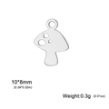 Pendentif champignon 10x8mm en acier inoxydable pour création bijoux DIY 0,3g - Champignon Acier
