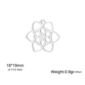 Colgante nudo celta de plata en acero inoxidable con diseño floral geométrico - Plata Agujero Único Flor de la Vida
