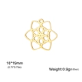 Colgante de flor nudo celtico dorado hueco geometrico 18x19mm para la joyería - Dorado Agujero Único Flor de la Vida
