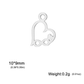 Pendentif cœur infini en acier inoxydable 304 pour création de bijoux, 10x9mm - Cœur Infini Acier
