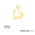 Pendentif cœur doré ajouré avec symbole infini pour bijoux DIY, taille 10x9mm - Cœur Infini Or