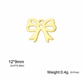 Pendentif nœud en acier inoxydable doré 304 pour bijoux DIY taille 12x9mm 0,4g - Nœud Doré