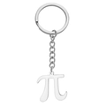 Polished 304 stainless steel Pi symbol pendant keychain for car keys and bags - Pi Symbol / Steel