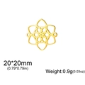 Golden 18k plated stainless steel witch knot pendant with hollow geometric flower design - Flower of Life / Gold