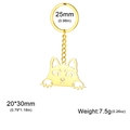Cute cartoon cat head pendant keychain in golden stainless steel for bag accessories - Gold Cat Style 2