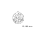 18k gold plated stainless steel wiccan knot charm, 18.9mm x 20.5mm round celtic pendant - Pentagram Single Hole / Steel