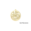 18k gold plated stainless steel hollow Wiccan knot pendant with Tetragrammaton symbol - Pentagram Single Hole / Gold