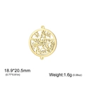 18k gold plated stainless steel Celtic knot pendant with pentagram design and charms - Double Hole Pentagram / Gold
