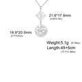 Silver stainless steel S-shape witch knot and pentagram double pendant necklace - Celtic Knot And Pentacle Double Pendant Style / Steel