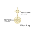 Golden stainless steel Celtic knot and pentagram double-layer pendant necklace - Short Double Pendant Style A / Gold
