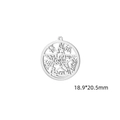 Hollow stainless steel witch knot star pendant in silver finish 18.9x20.5mm size - Steel