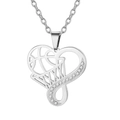 Zilveren roestvrijstalen hart basketbal hanger ketting met strass voor sportliefhebbers - Staal Hart Basketbal