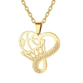 Gouden hartvormige basketbal ketting met fonkelende kristallen aan een fijne schakel - Goud Hart Basketbal