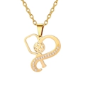 Gouden hart-stethoscoop ketting met pickleball hanger en fonkelende strass steentjes - Goud Hart Sportieve Pickleball