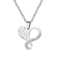 Zilveren tennisracket infinity hart ketting van roestvrij staal voor sportfans - Staal Hart Badminton