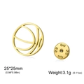 Golden stainless steel basketball pin badge with size 25x25mm and butterfly clasp - Gold Basketball Style
