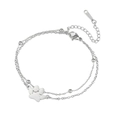 Dettaglio del bracciale a doppio strato in acciaio inossidabile con ciondolo a zampa - Doppio Strato - Una Zampa / Colore acciaio