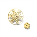Broche Cubo de Metatrón en acero inoxidable 304 dorado con cierre de mariposa metal - Color Dorado Arcángel (XZSS2025052705)