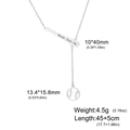 Silver stainless steel baseball bat necklace with Never Give Up engraving and ball charm - Silver Baseball