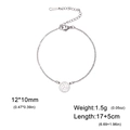 Silbernes Edelstahl Volleyball Charm-Armband mit verstellbarer Kette für Damen - Stahl Volleyball Kreuzkette