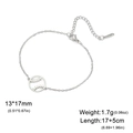 Silbernes Edelstahl-Baseball-Anhänger-Armband mit Karabinerverschluss und verstellbarer Kette - Stahl Baseball Kreuzkette