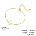 Goldenes 304 Edelstahl Baseball Anhänger Armband mit verstellbarem Karabinerverschluss - Gold Baseball Kreuzkette