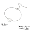 Armband aus 304 Edelstahl mit hohlem Basketball-Anhänger und verstellbarer Hummerklaue - Stahl Basketball Kreuzkette