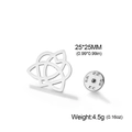 Silver Celtic knot heart brooch in stainless steel finish, size 25x25mm - Silver Celtic Knot Brooch
