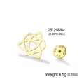 Golden Celtic knot hexagram brooch in stainless steel finish measuring 25x25mm - Gold Celtic Knot Brooch