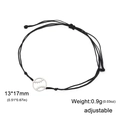 Minimalistisches verstellbares schwarzes Nylonarmband mit silbernem Baseball-Anhänger - Stahl Baseball Schwarzes Seil