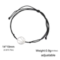 Verstellbares schwarzes Kordelarmband mit silbernem Basketball-Anhänger für Damen und Herren - Stahl Basketball Schwarzes Seil