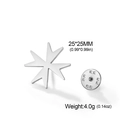Polished silver Maltese cross brooch pin with sizing details of 25mm and 4.0g weight - Silver Maltese Cross Brooch