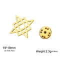 Minimalist gold stainless steel hollow star brooch with geometric eight-pointed design - Gold Celtic Knot Star Brooch