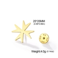 Polished gold hexagram brooch pin with butterfly clasp for shirts and suits - Gold Maltese Cross Brooch