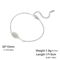 Silbernes Armband aus Edelstahl mit Tennisschläger-Anhänger und feiner Gliederkette - Stahl Schläger Kreuzkette