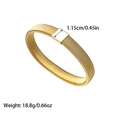 Fashionable gold braided stainless steel cuff bracelet with rectangle buckle for women - Bright Gold Style (SZ110028)