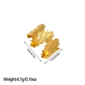 Detailed view of 18k gold butterfly ring showing width and diameter specifications - Hollow Butterfly Style (JZ27)