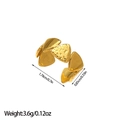 Vue détaillée montrant les dimensions et le poids de cette bague dorée texturée - Style Martelé Épissé en Triangle (JZ145) / Or