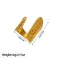 Detailed size specifications for the 18k gold plated tiered snake ring with hammered texture - Hammered Texture Opening Design (JZ167)