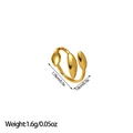 Detailed view of leaf design gold ring showing 1.78cm diameter and 1.6g weight - Continuous Petal Style (JZ38)