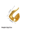 Detailed view of layered 18k gold snake ring with size measurements and weight info - Wavy Streamline Design (JZ169)