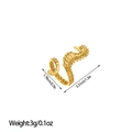 Seahorse ring dimensions showing 1.78cm height and 3.31cm length in gold finish - Hollow Seahorse Animal Design (JZ170)